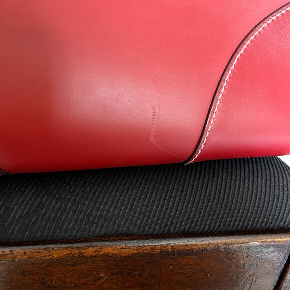 Dooney & Bourke Smooth Leather Deep Red Tote - Picture 13 of 14